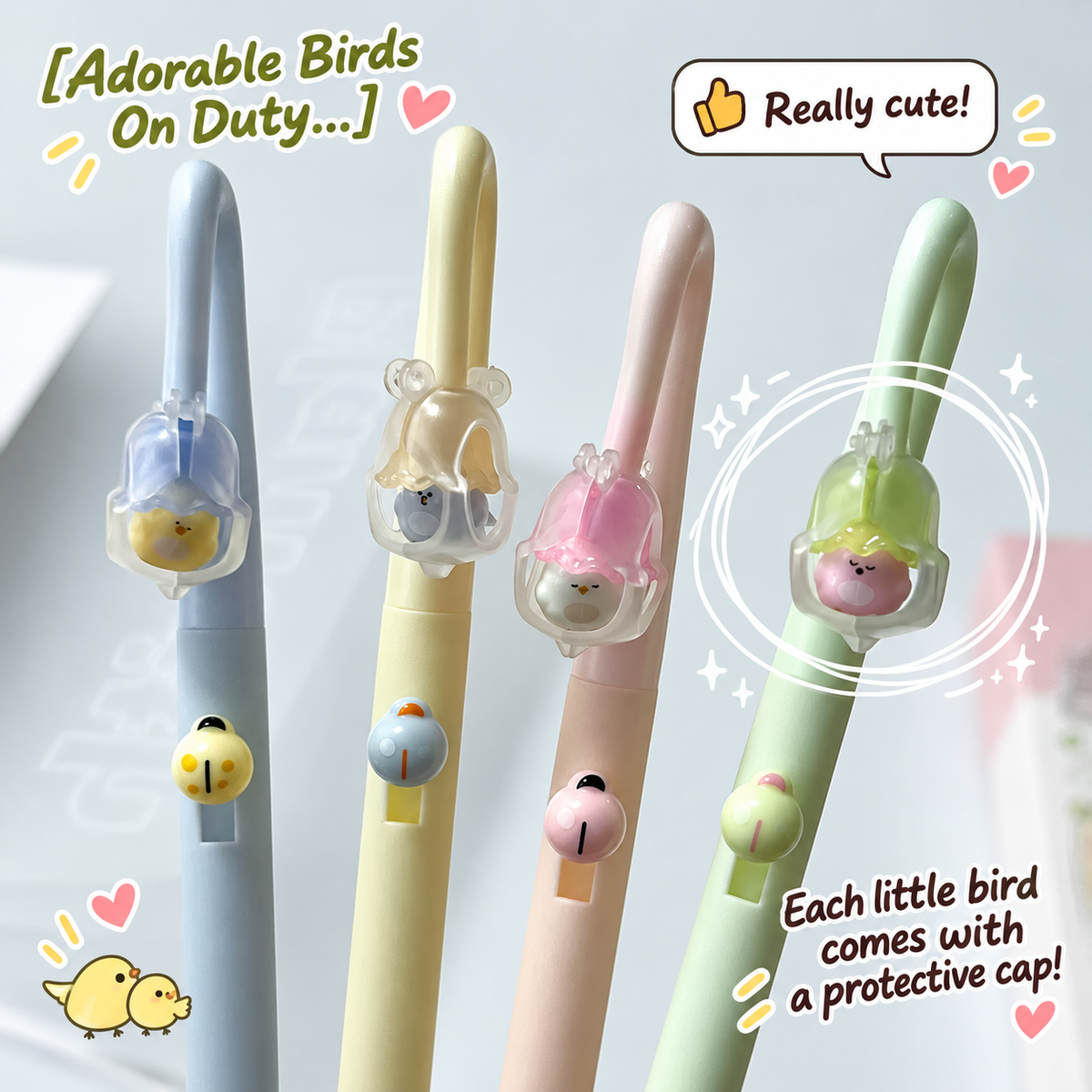 7-Style Interactive Pen Set, Cute Multi-Color Novelty Pens with Wings, Birds, Peacock, Magnetic & Transforming Designs for School, Office, Journaling & Gifts