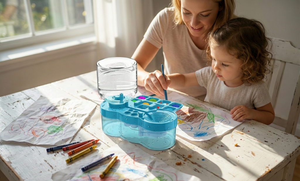 Paint Brush Cleaner Upgraded Paint Brush Rinser with Water Cycle