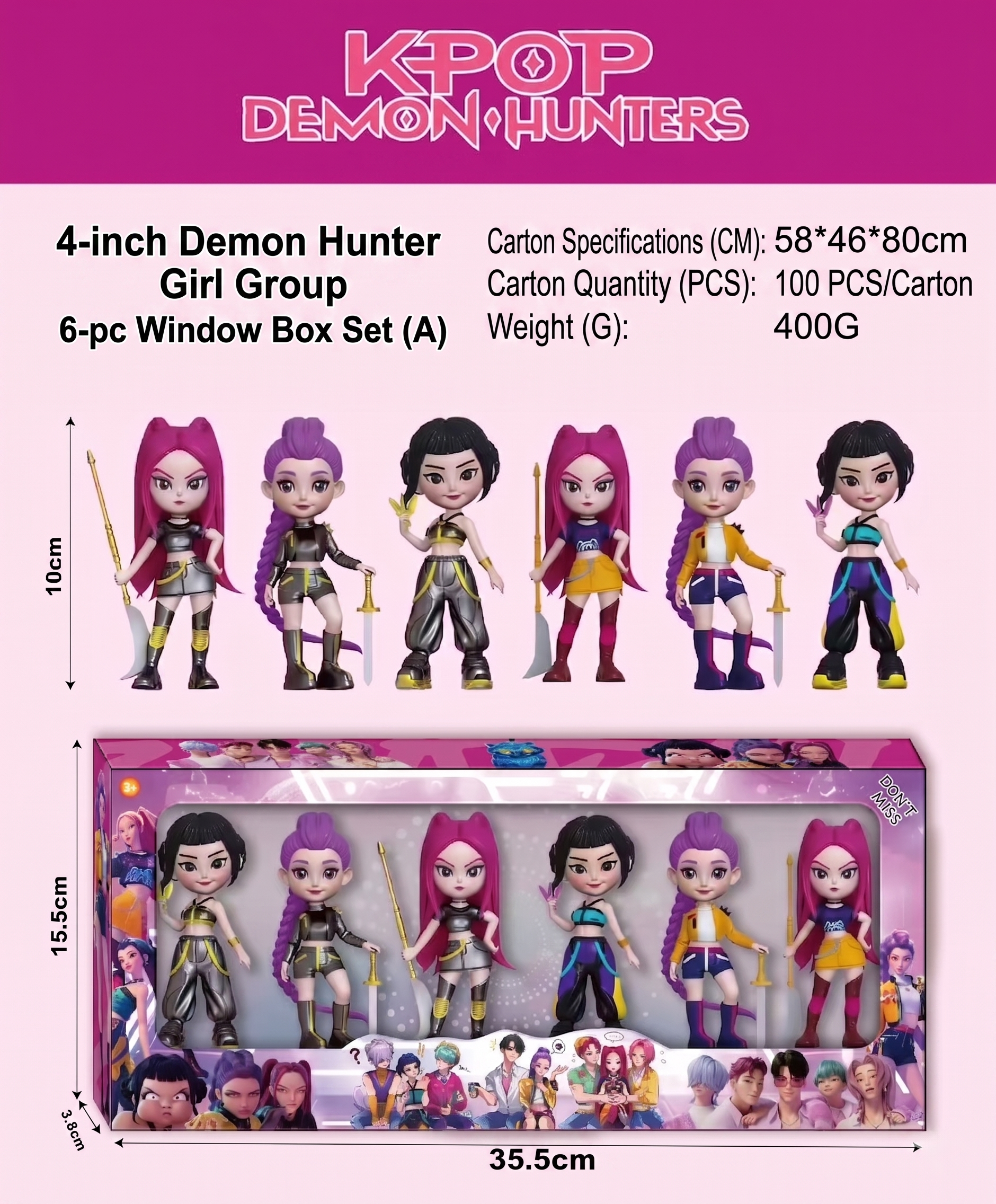6pc K-Pop Idol Figurine Set | Mini Anime Style Model Toys for Collection