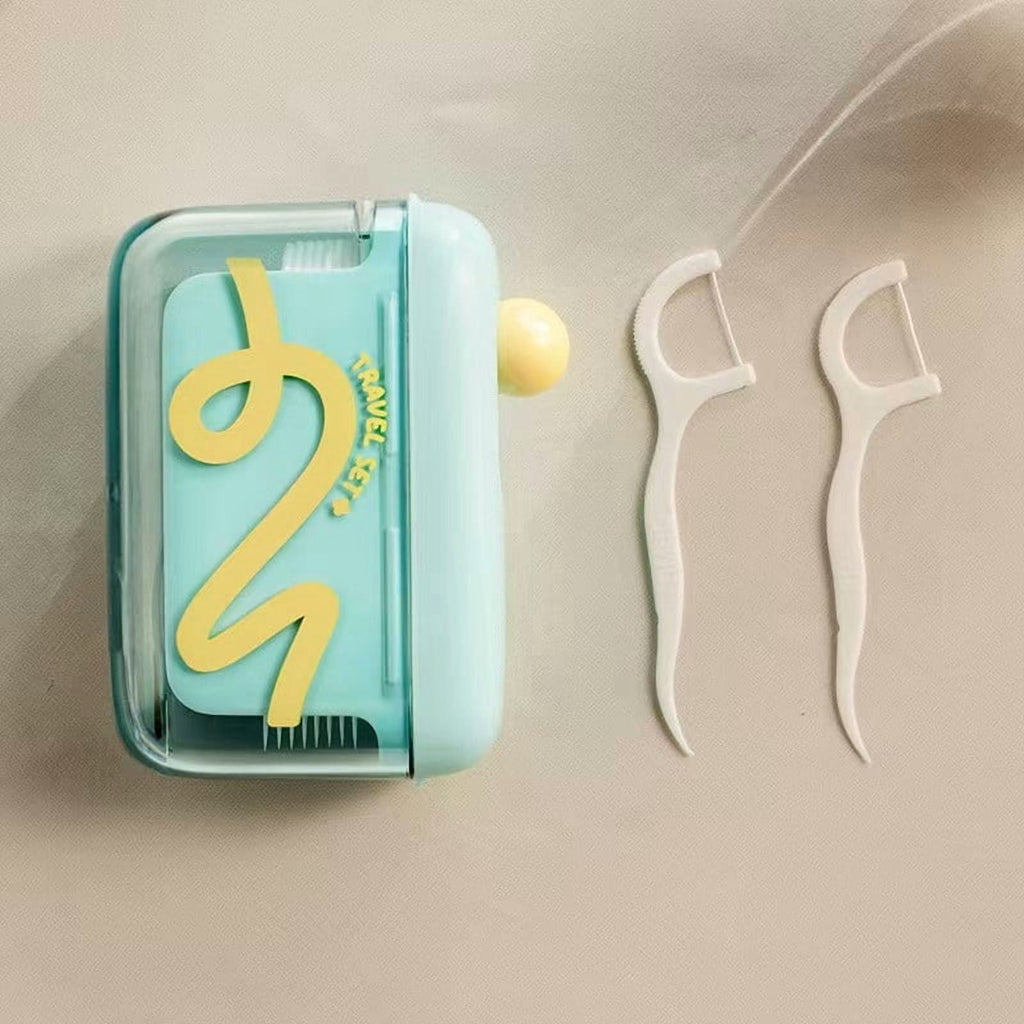 Portable Refillable Floss Pick Storage Case with Floss Picks, Travel-Friendly Oral Care Organizer for Home, Office & Daily Use