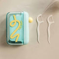 Portable Refillable Floss Pick Storage Case with Floss Picks, Travel-Friendly Oral Care Organizer for Home, Office & Daily Use