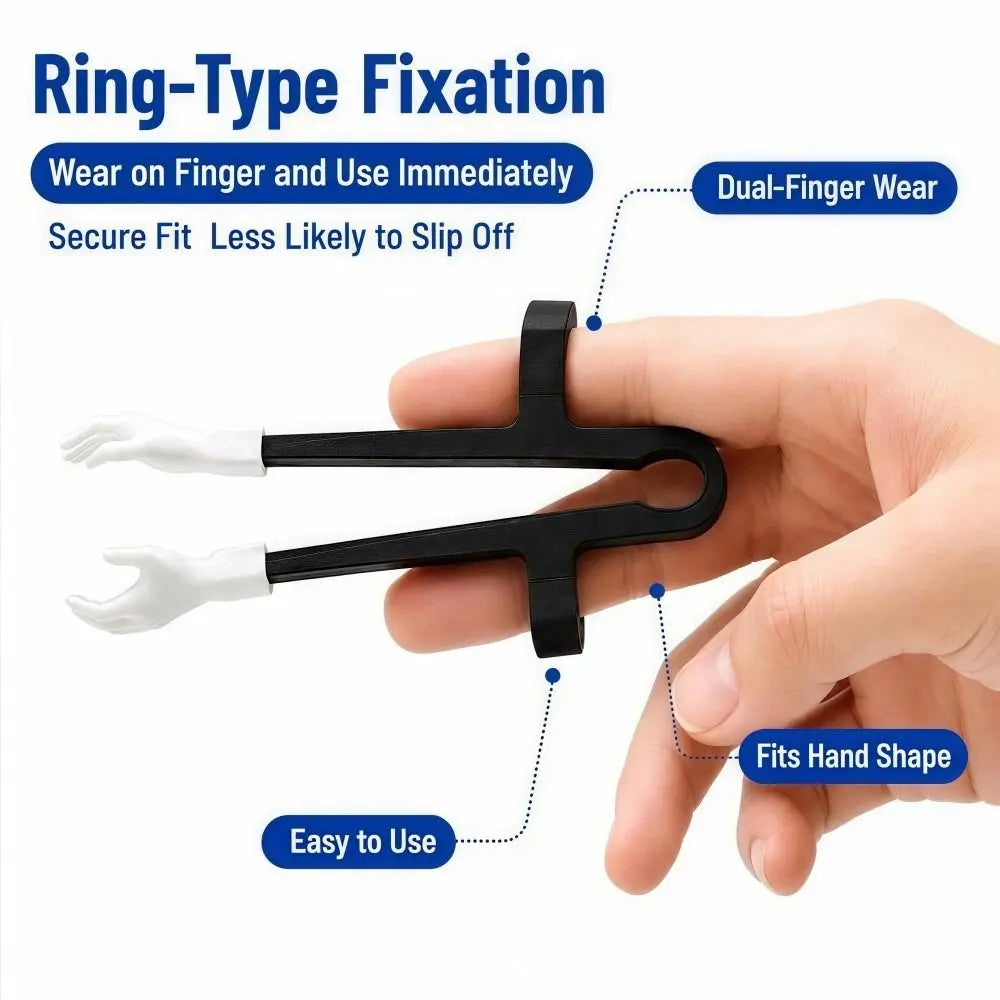 Novelty Reusable Finger Snack Chopsticks Palm Shape PLA Finger Food Tongs Non-slip Durable Game Snack Clips Party-Use