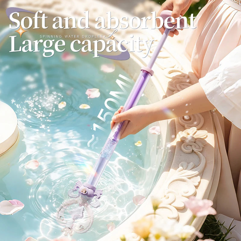 Magic Fairy Wand Water Gun, Pull-back Water Gun, Outdoor Water Play, Interactive Summer Toy for Children