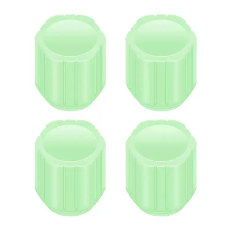 8PCS Universal Fluorescent Tire Valve Caps: Luminous Glow-in-the-Dark Covers (Green)