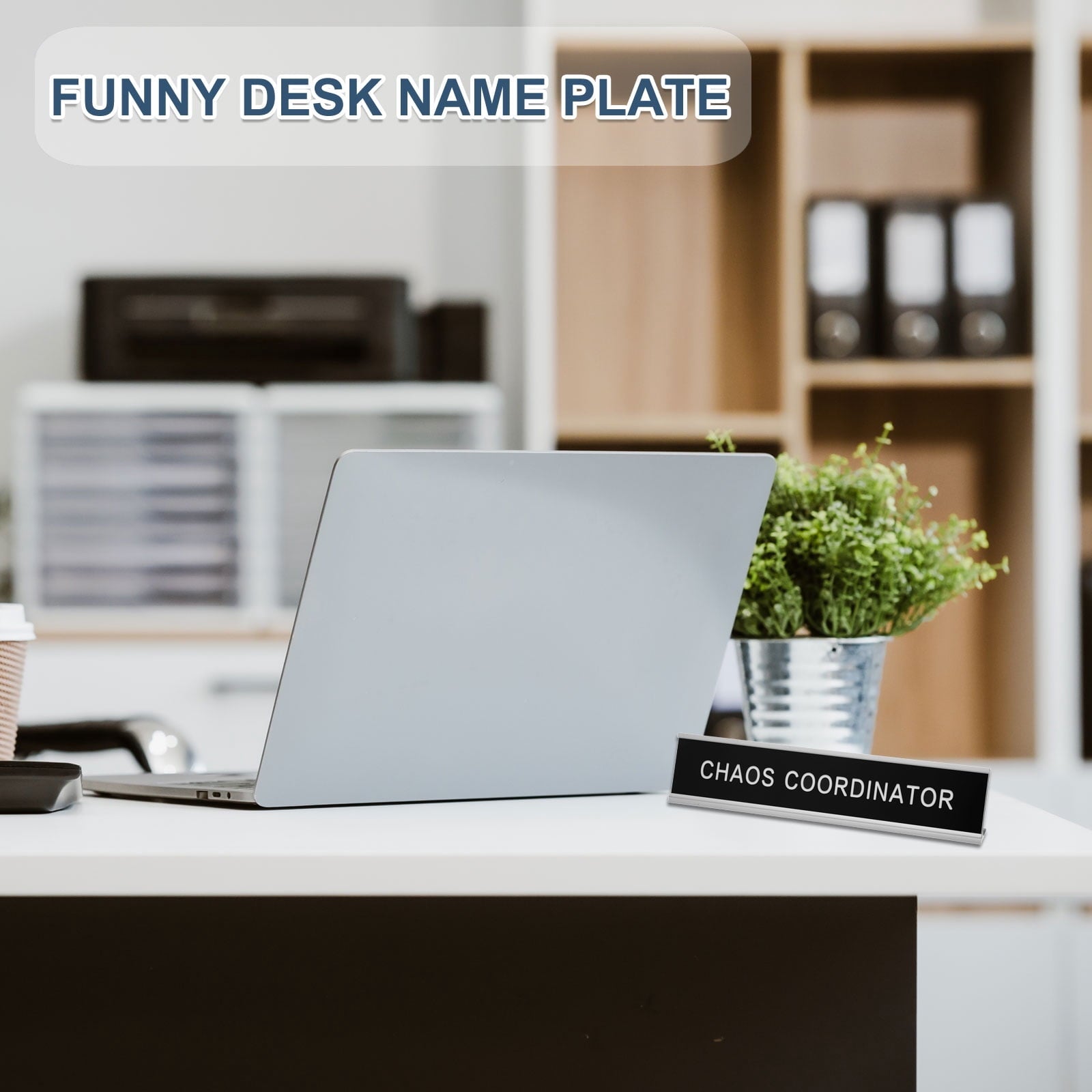 “LET ME DROP EVERYTHING AND WORK ON YOUR PROBLEM” Funny Desk Name Plate, Aluminum Office Desk Plaque, Coworker Prank Gift