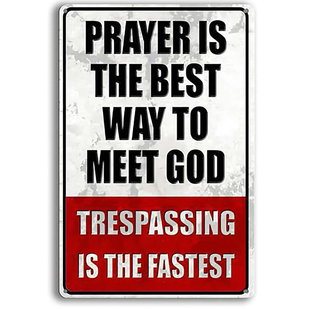 Funny "No Trespassing" Metal Sign | Durable Private Property Warning