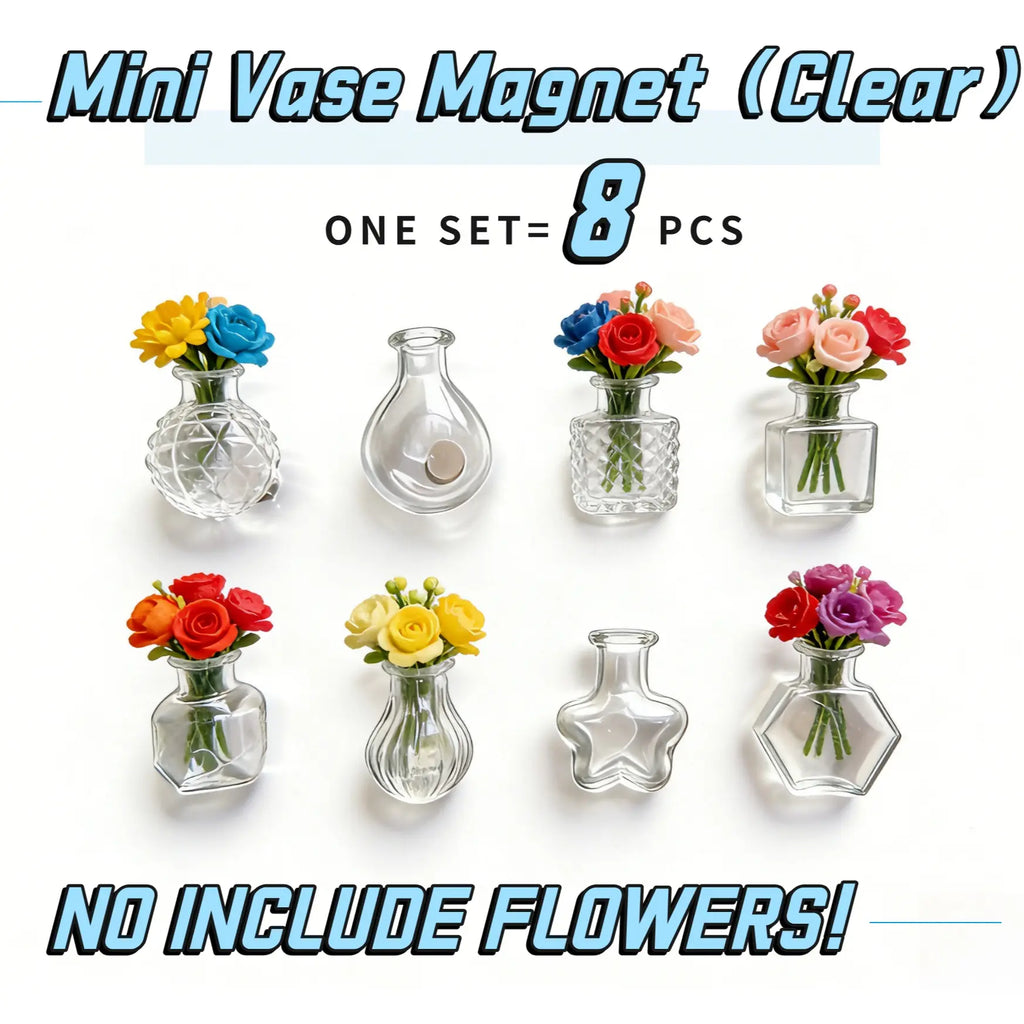 Jingdezhen Handmade Mini Vase Fridge Magnets (8-Set)