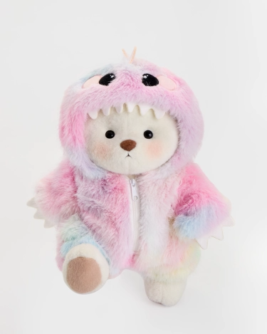 Furry Dino Bear | Handmade Jointed Teddy Bear Gift