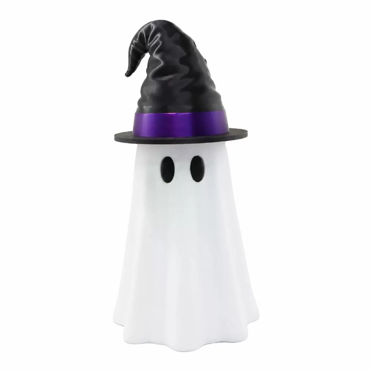 Halloween Witch Hat Ghost Can Holder with Straw Opening, Reusable 3D Beverage Can Cover, Standard or Tall Size, Spooky Drink Accessory for Parties, Desks & Movie Nights