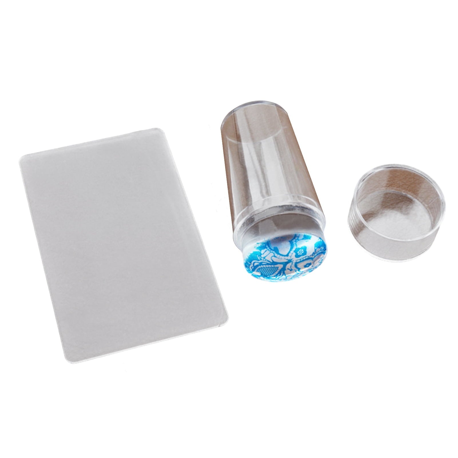 Krejova French Tip Nail Stamp,Clear Silicone Reusable Nail Art Stamper for French Manicure Home DIY Nail Art Salon
