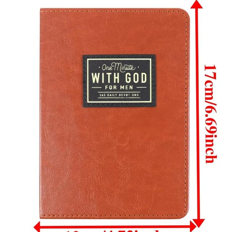 One Minute with God for Men, 365 Days Devotional Journal, Portable Daily Reflections Book, Perfect Gift for Holidays Birthdays Christmas New Year, Self Improvement Journal