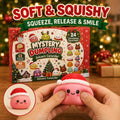 2026 Christmas Advent Calendar with 24 Mini Dumpling Squishies, Glitter Squeeze Toy Countdown Calendar, Holiday Gift for Kids