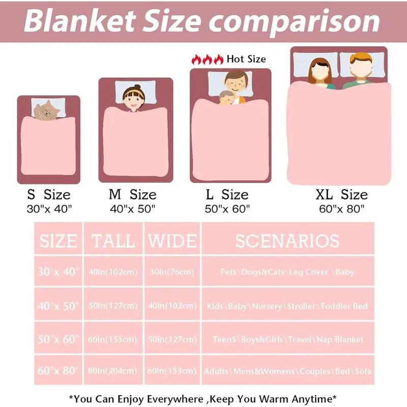Pink-Haired Cartoon Character & Dessert Print Flannel Blanket – Soft Cozy Throw for Bed, Sofa & Gifts