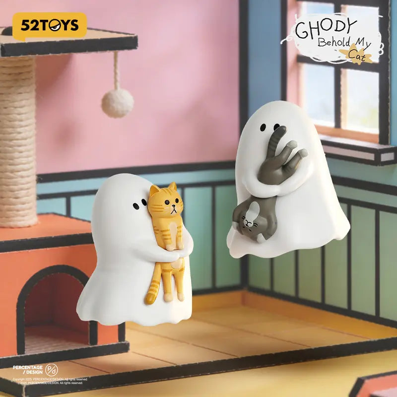 52TOYS Ghody - Behold My Cat Kawaii Creative Gift Room Decor Desktop Decoration Gift for  Birthday Party Ceramic Figurine Animal Design backtoschool