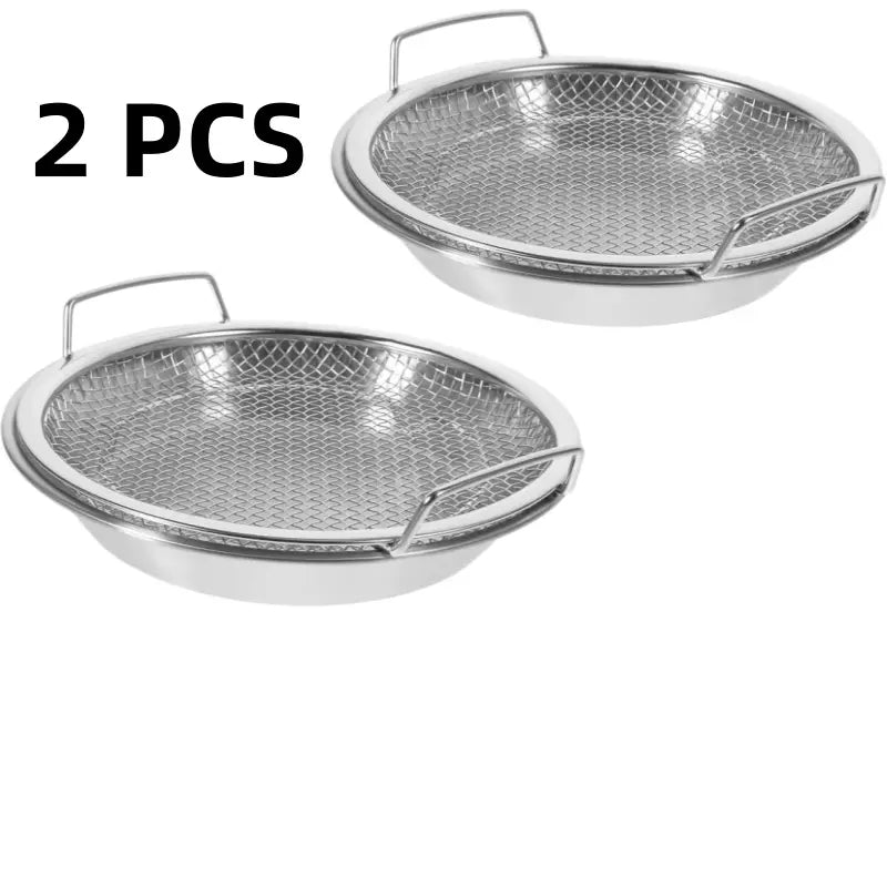 Stainless Steel Frying & Oil-Draining Rack with Tray