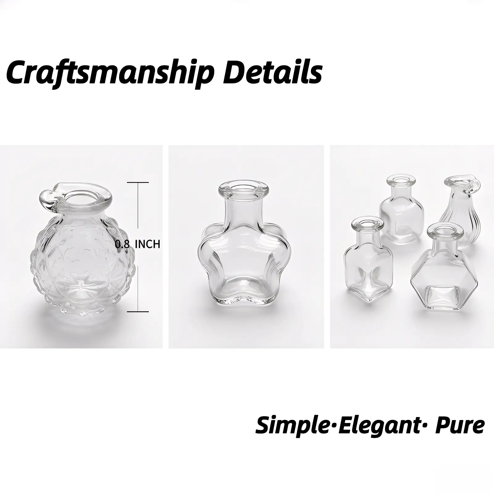 Jingdezhen Handmade Mini Vase Fridge Magnets (8-Set)