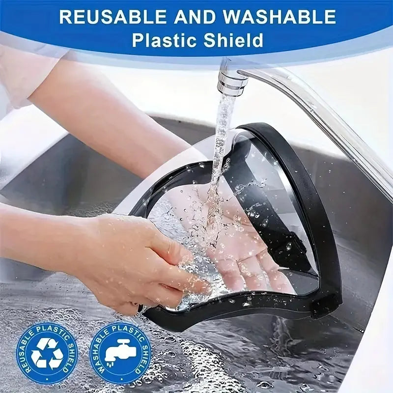 Heat Resistant Safety Shield - Transparent Full-Face Kitchen Mask