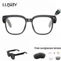Smart AI Camera Glasses with 8MP Photochromic Lenses ,Button Touch Adjustment for Travel Outdoor Adventures Hands-Free Photography 160+Languages Real-Time Translation Bluetooth Wireless Wearable Video Recording UV Protection ,Valentine's Day gifts