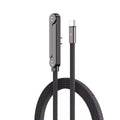 2-in-1 Fast Charging Cable with Hidden Phone Stand, Up to 240W Fast Charging, Foldable Adjustable Stand for Gaming, Office & Travel