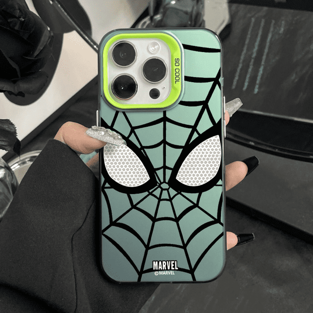 Cool Black Spider Web Phone Case for iPhone 7–17 Series, Stylish Protective Cover for Teens and Adults