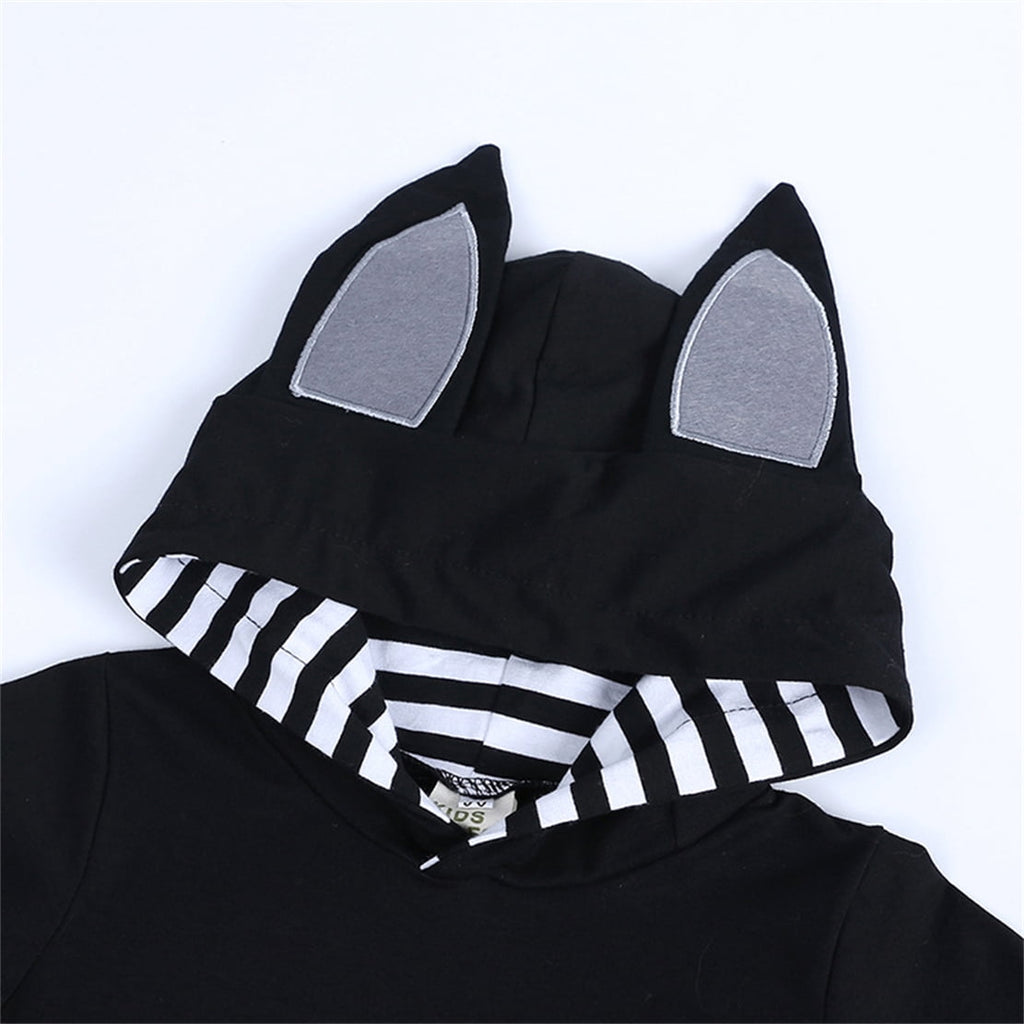 0–18M My First Halloween Costume for Baby Boys & Girls, Bat Cosplay Hooded Romper
