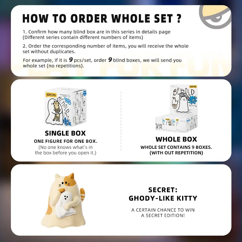 52TOYS Ghody - Behold My Cat Kawaii Creative Gift Room Decor Desktop Decoration Gift for  Birthday Party Ceramic Figurine Animal Design backtoschool