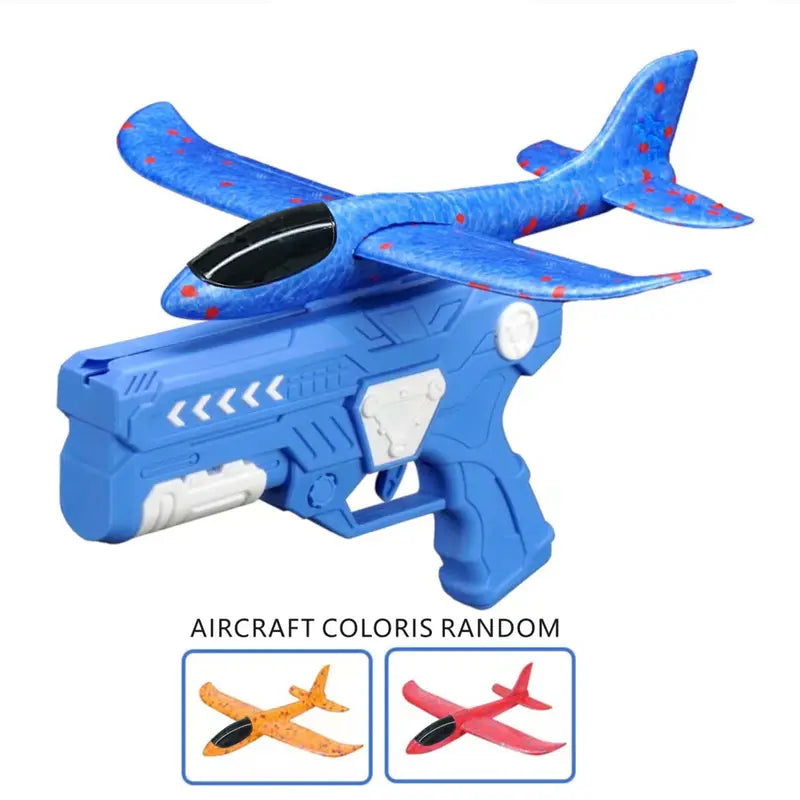 Foam Glider Airplane Launcher Toy for Kids 9.45-inch Airplane with 2 Flight Modes