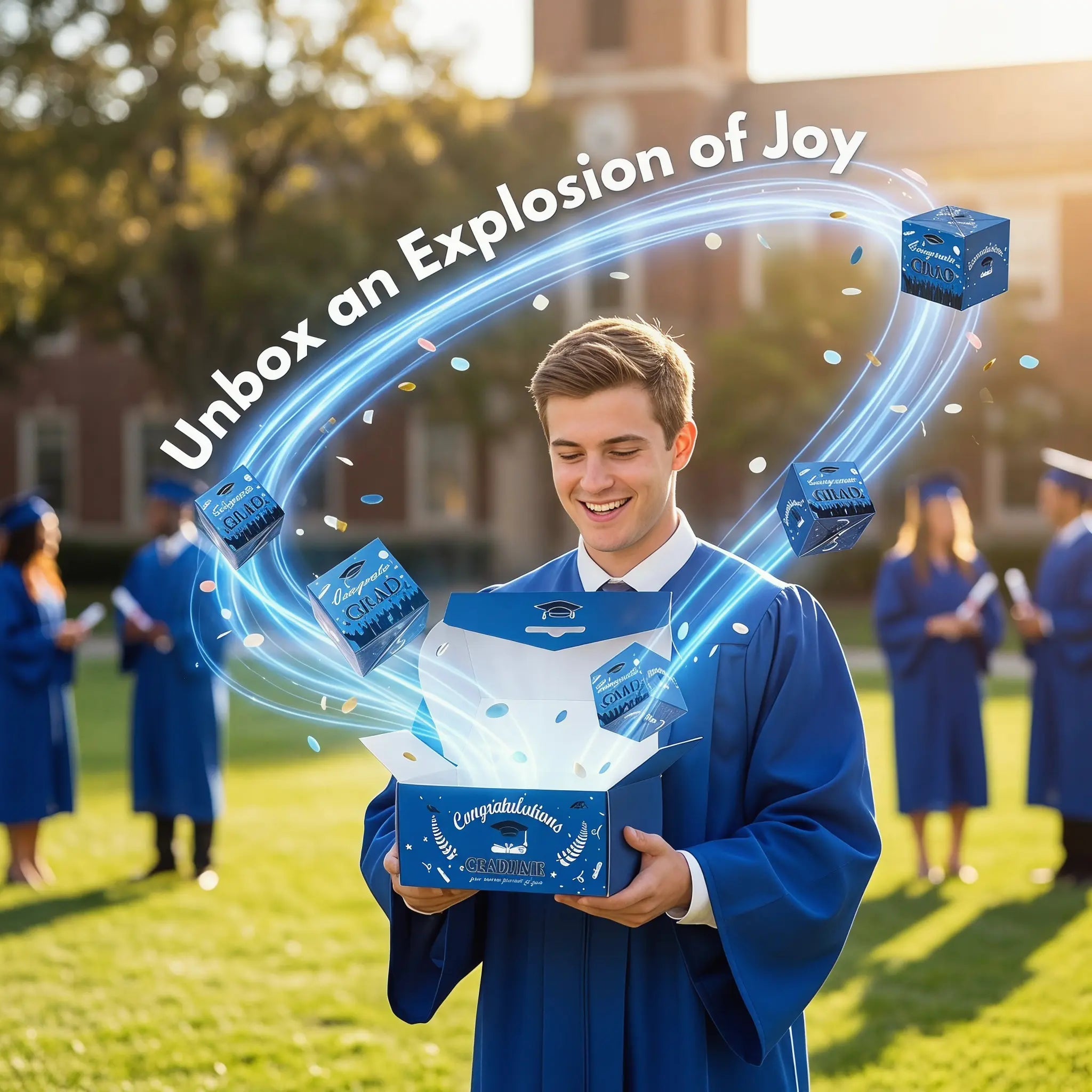 2026 Graduation & All-Occasion Creative Pop-Up Explosion Gift Box - Folding Bounce Red Envelope for Birthdays, Anniversaries & Proposals