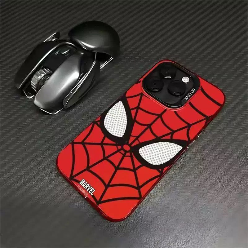 Cool Black Spider Web Phone Case for iPhone 7–17 Series, Stylish Protective Cover for Teens and Adults