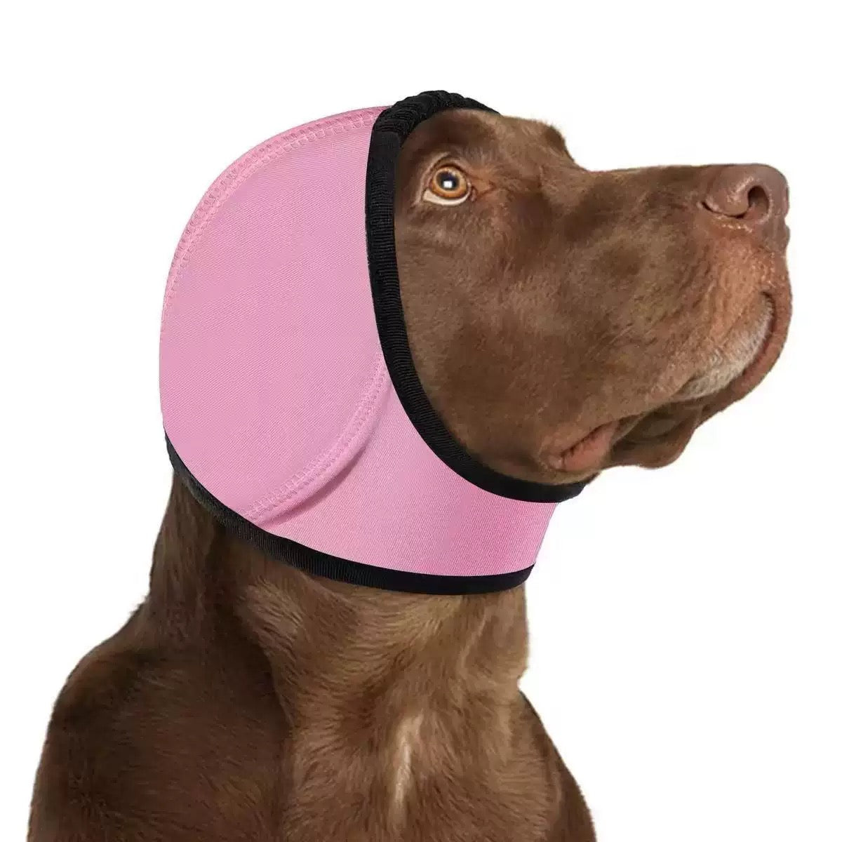 Soft Dog Noise-Reducing Ear Cover, Adjustable Calming Hood for Fireworks, Thunder & Grooming, Flexible Ear Wrap with Hook-and-Loop Closure for Small Medium Large Dogs
