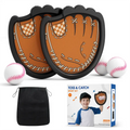 Velcro Ball and Catch Ball Set, Outdoor Games for Kids, Baseball & Football Glove, Beach Yard Camping Toys  (2 Paddles & 3 Balls) Family Backyard Games Summervibes