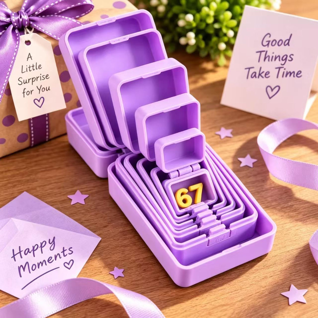 6-Layer Nested Prank Gift Box with 67 –Never-Ending Surprise Box – 3D Printed Nested Gift Box Prank Toy