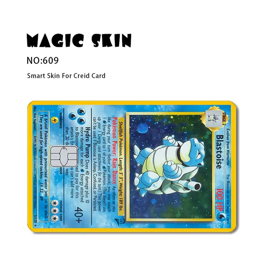 Fire Dragon Classic Card Skin Stickers – 1 Set (Front & Back), Decorative Credit & Debit Card Covers