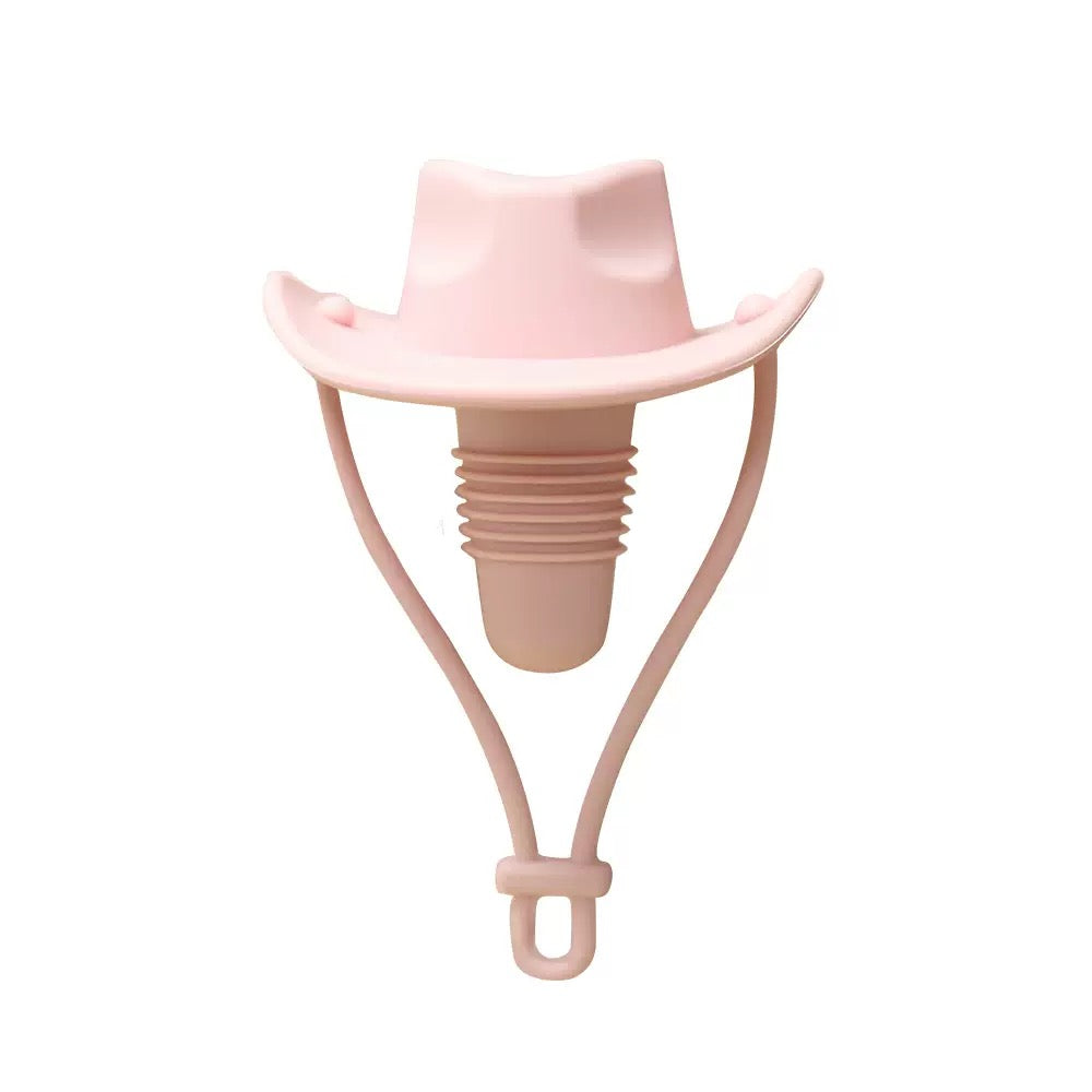 Cowboy Hat Wine Stopper, Reusable Silicone Bottle Stopper for Wine & Champagne, Funny Western Bottle Cap, Cute Party Decoration Gift for Men & Women