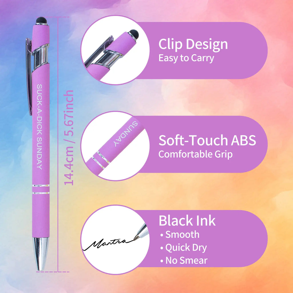Funny Sarcastic Pen Set - Relatable Coworker Gifts & Office Decor
