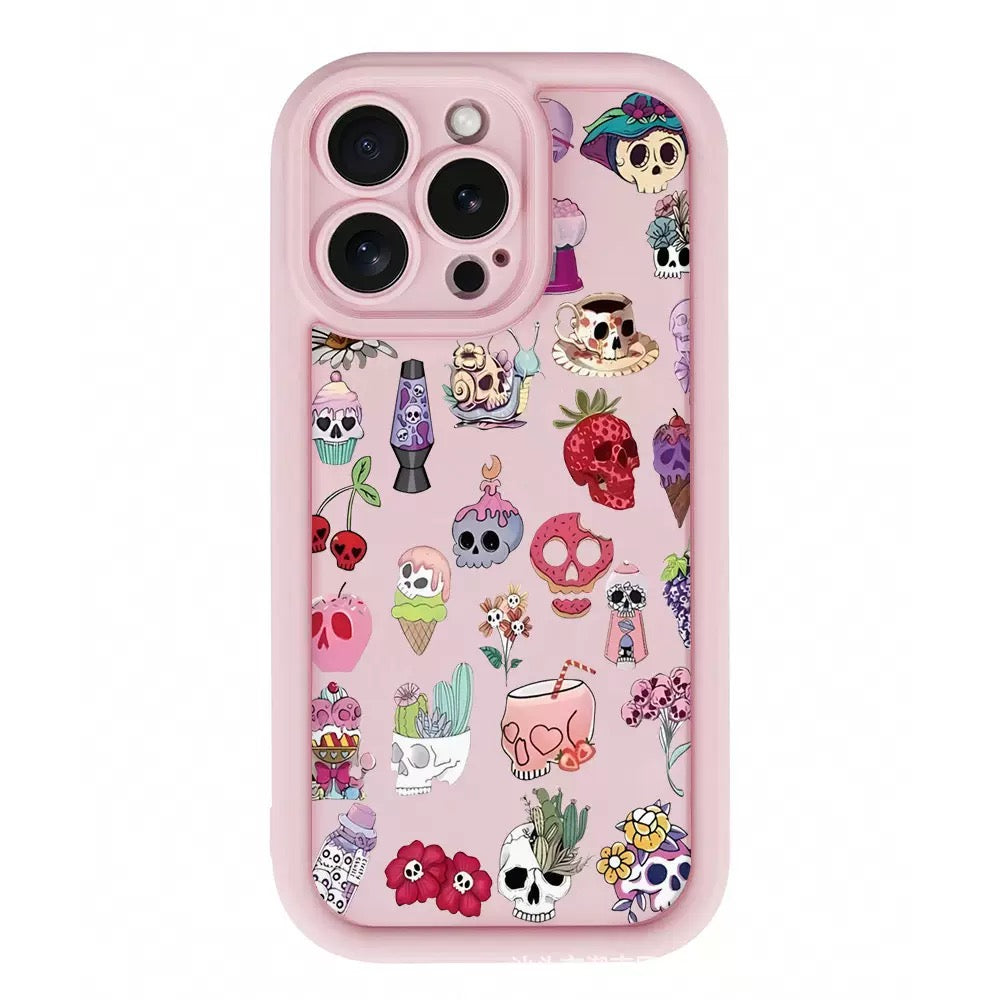 Halloween Ghost Pumpkin Bow Pattern Phone Case, Shockproof Drop-Resistant Protective Cover for iPhone 11–16 Series