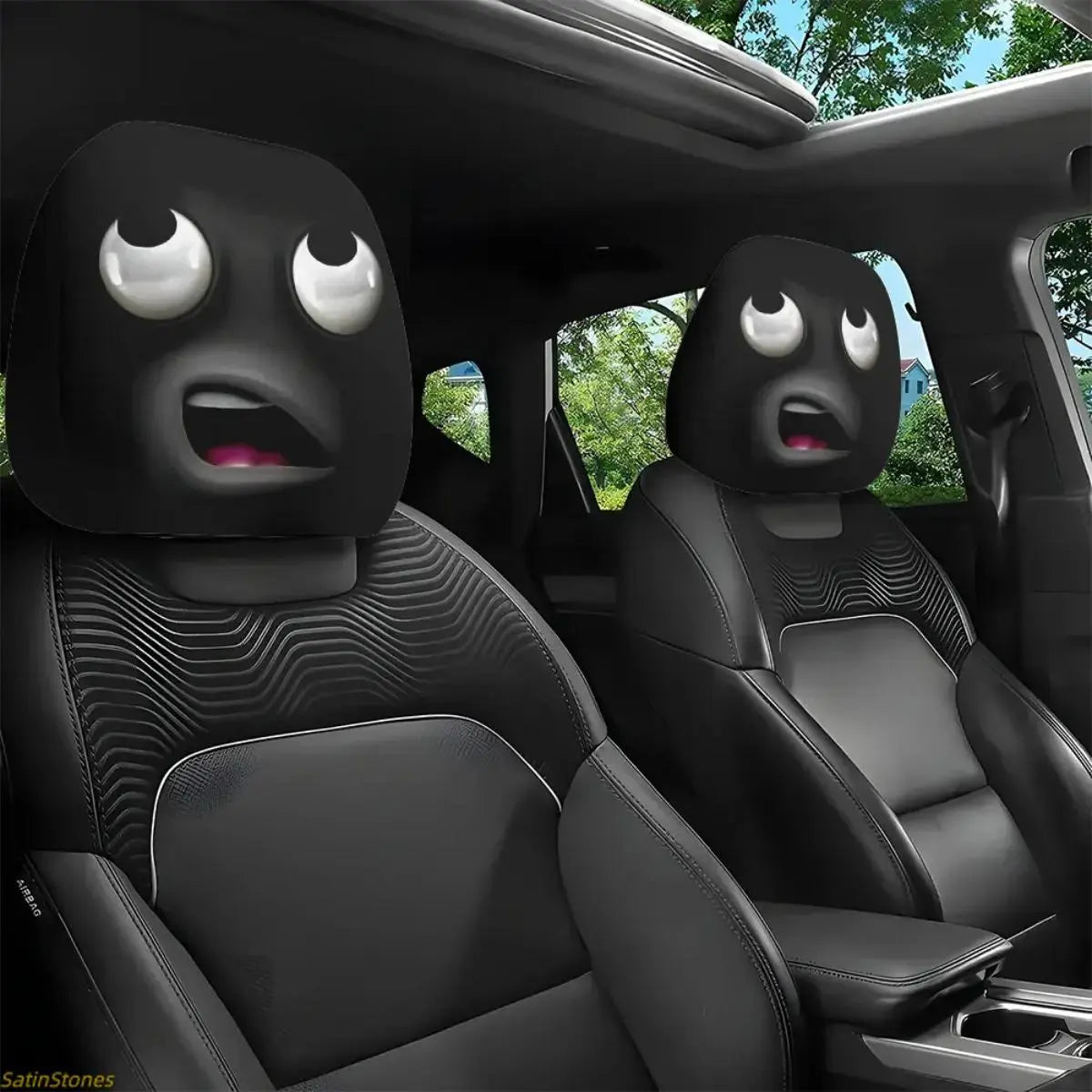 Gothic Devil's Eye Headrest Covers - Washable (Set of 2)