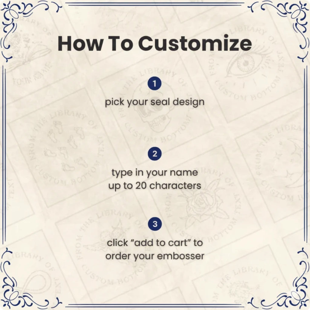 Personalized Library Book Embosser – Custom Name Stamp