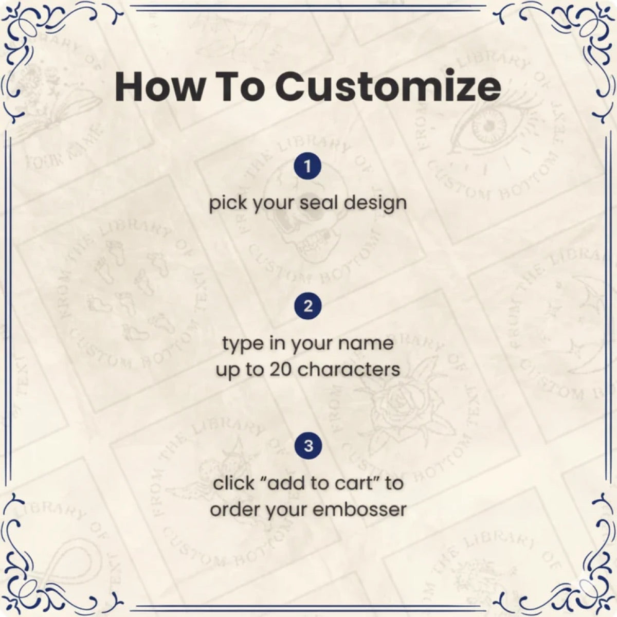 Personalized Library Book Embosser – Custom Name Stamp