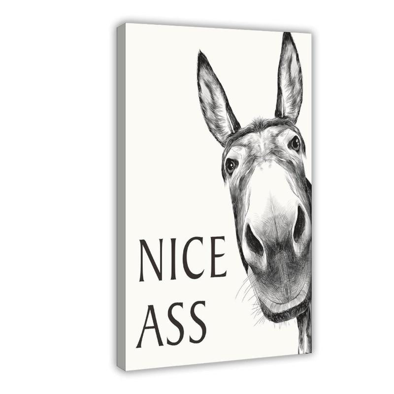 Bathroom Art Wall  Farmhouse Home  Vintage Funny Signs Donkey For Home  restaurant decor cheese heads