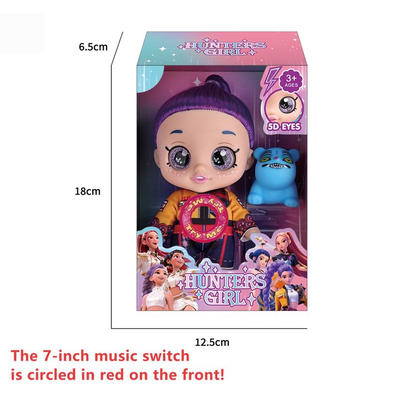 Kpop Anime Action Figure Dolls, Rumi Mira Zoey Idol Group Toys, 5D Shiny Eyes, Musical Jointed, Fan Collection & Kids Gift, 7/10/13 Inch
