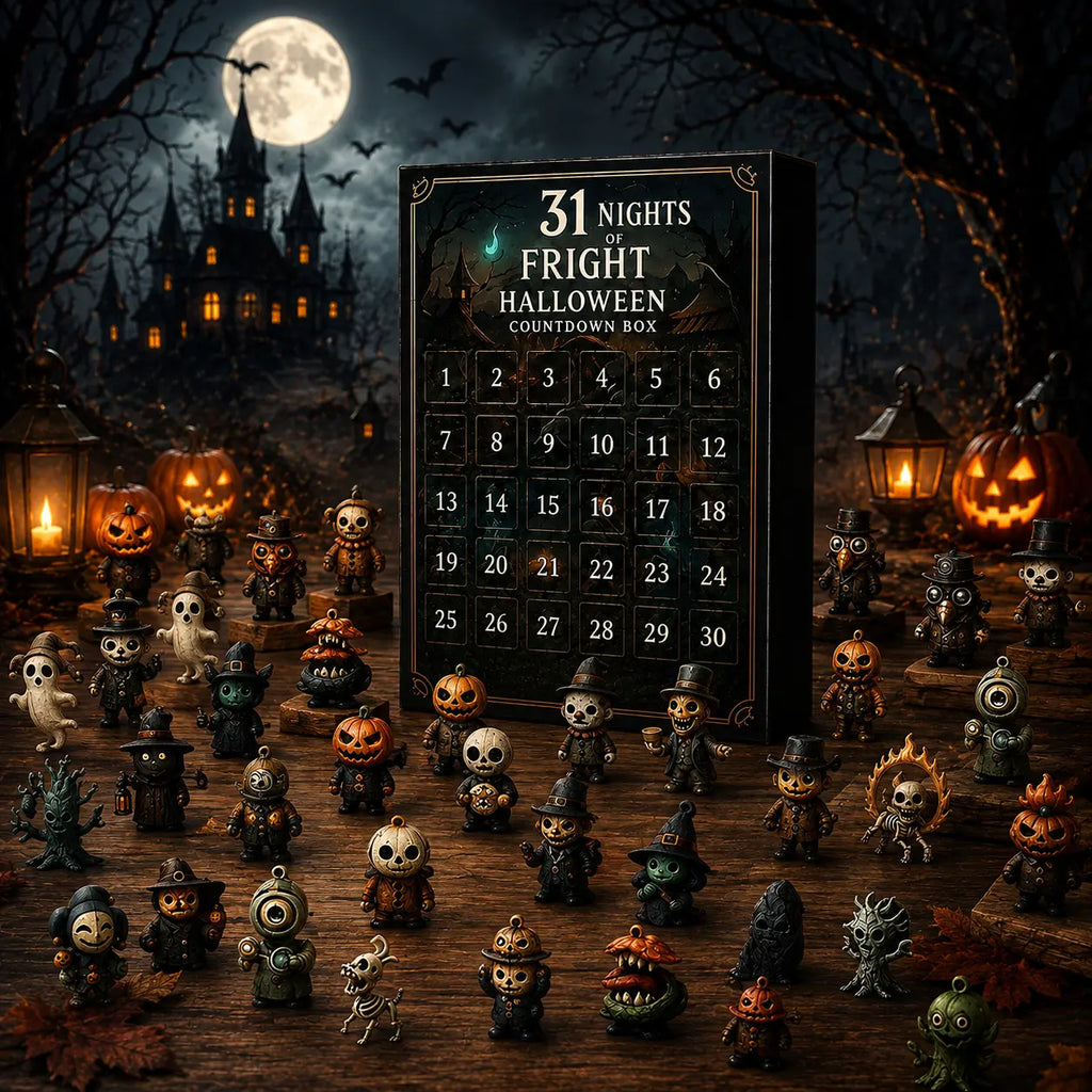 2026 Halloween Countdown Advent Calendar, 15-Day or 31-Day “Nights of Fright” Blind Bag Surprise Gift Box with Collectible Mini Figures & Charms