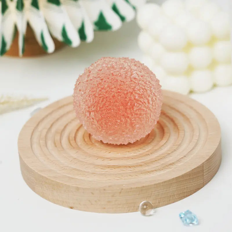 Handcrafted Crystal Mochi Ball Squishy Toy Handmade TPR Soft Stress Relief Fidget Sensory Grippie Set for Relaxation and Gift Giving