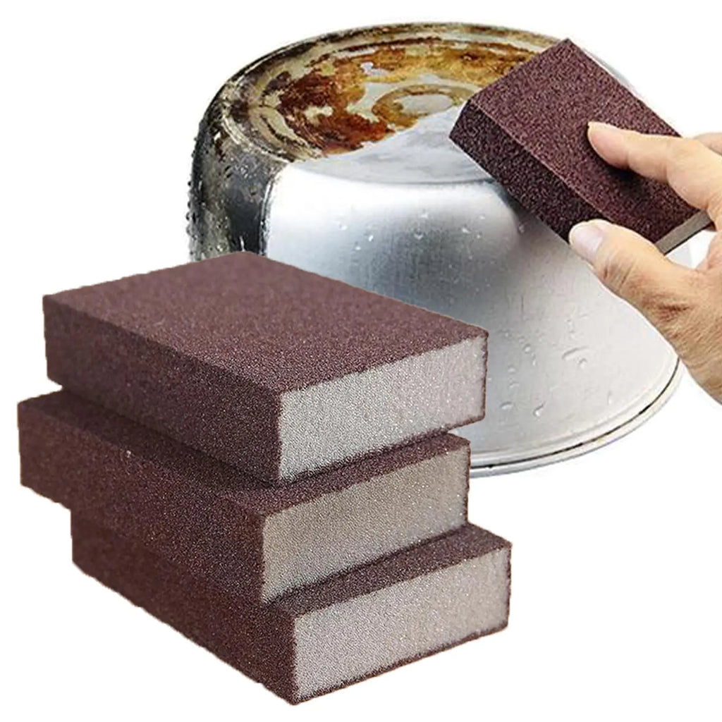 3-Pack Magic Emery Sponges | Powerful Rust & Stain Remover for Kitchen Pots