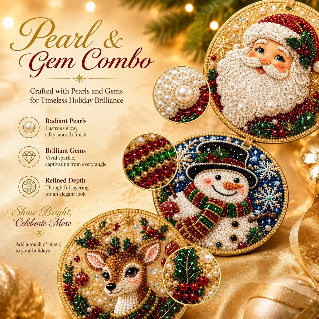 6Pcs Christmas DIY Diamond Painting Ornaments Kit, Wooden Xmas Tree Hanging Decorations with Rhinestones, DIY Holiday Craft Gift