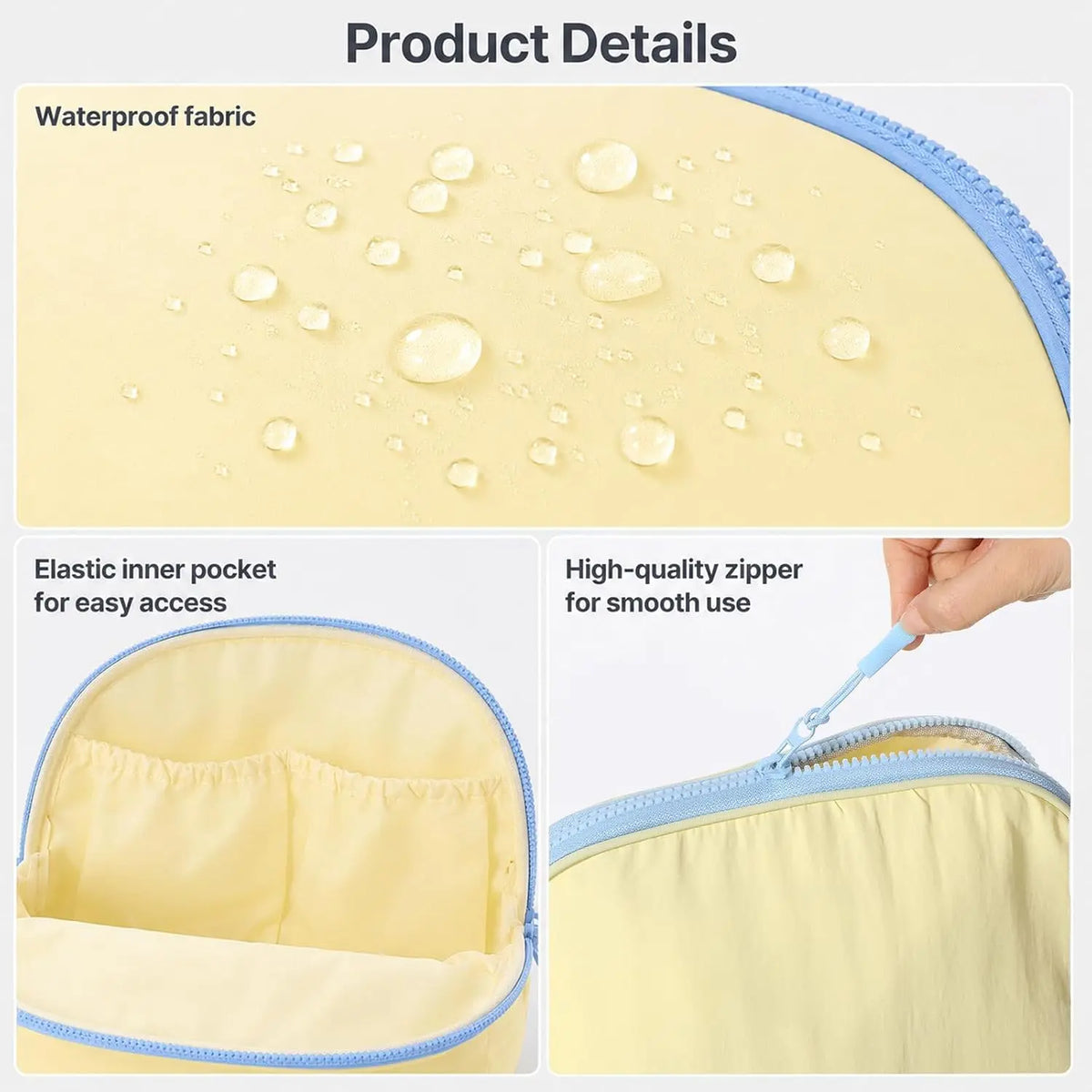 3-in-1 Travel Lingerie Organizer Bag, Shell-Shaped Bra Panties & Socks Storage Pouch, Water-Resistant Portable Underwear Case for Trips & Travel