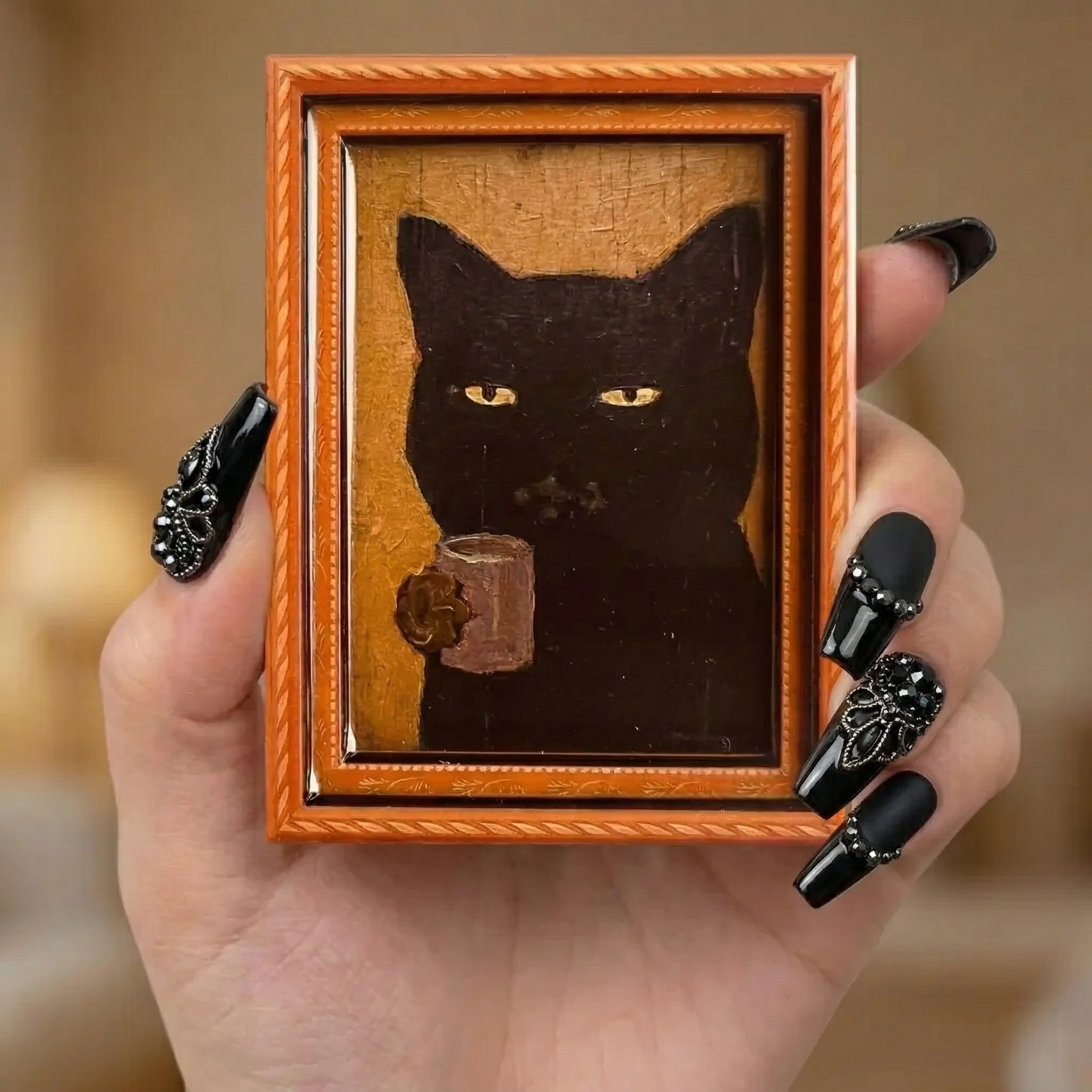 Funny Vintage Art Frame Fridge Magnets - Quirky Animal Portraits for Home & Office