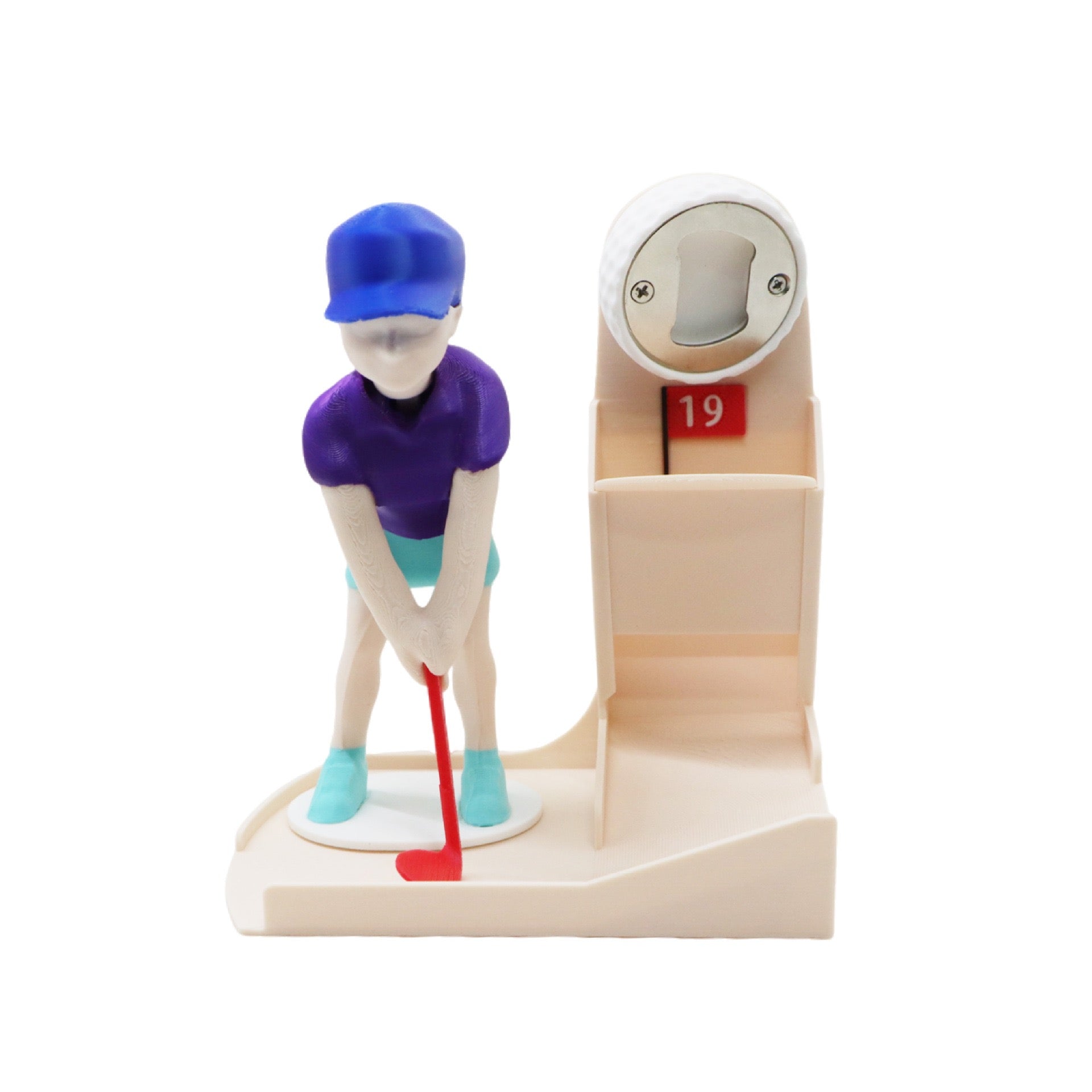 Mini Golf Bottle Opener Game, Novelty Beer Cap Launcher, Funny Gift for Golf Lovers