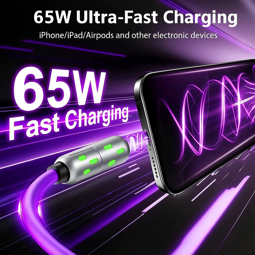 6.6FT 4-in-1 USB-C Cable, PD Fast Charging, Data Sync, EXAVON USB-A, Type-C, Lightning,  Aluminum, Compatible