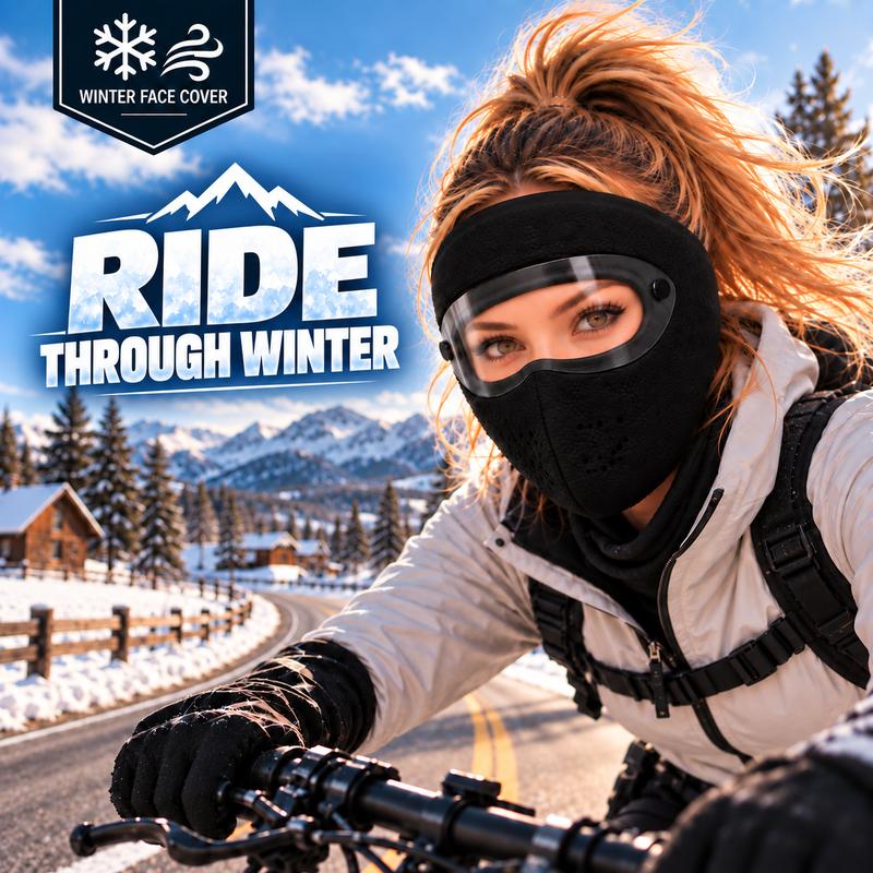 Winter Face Mask with Detachable Goggles, Windproof Thermal Fleece Lined Full Face Cover for Men and Women, Breathable Cold Weather Protection for Outdoor Cycling Motorcycle Riding Skiing Snowboard rider Windproof face covers & mask headwear sport